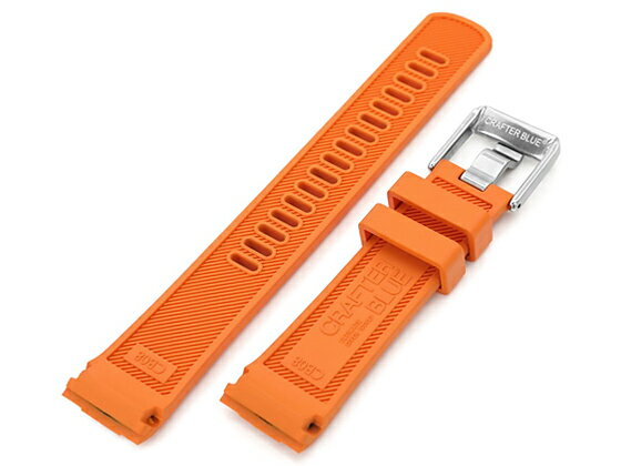 22mm Crafter Blue 時計ベルト NBRラバー オレンジ カーブドエンド for セイコー プロスペックス タートル SBDY017, SBDY031, SBDY047, SBDY049, SBDY051, SBDY063, SBDY079, SRP777, SRP779, SRPD21, SRPF77他