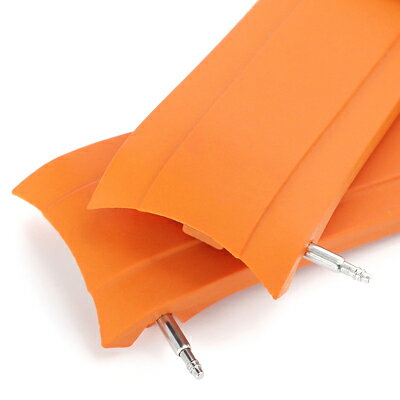 22mm Crafter Blue CB10 時計ベルト NBRラバー オレンジ カーブドエンド for セイコー ダイバー SKX007, SKX009, SKX011他