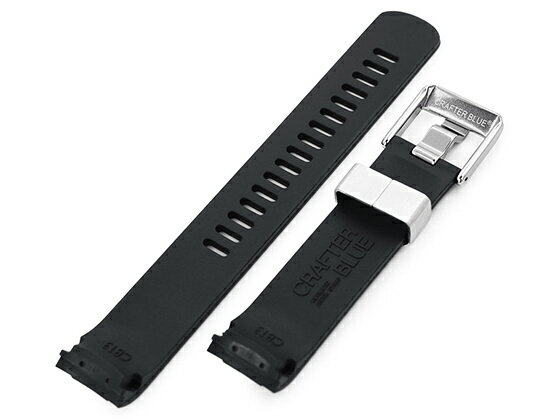 20mm Crafter Blue 時計ベルト NBRラバー ブラック カーブドエンド for セイコー 1968 メカニカルダイバーズ 現代デザイン MM200 SBDC061, SBDC125, SBDC127他 / ミニタートル SRPC35K1他
