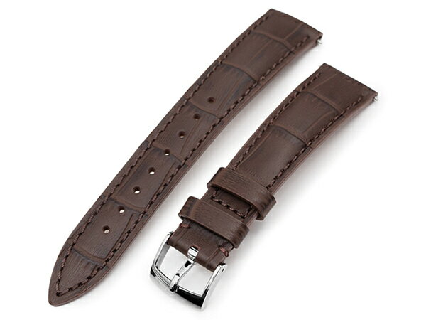 メーカー名TAIKONAUT（タイコノート） ブランド名MiLTAT マテリアルカーフ（子牛革）クロコダイル型押し / カーフライニング カラー・仕様マットブラウン / ブラウンステッチ ベルトの幅時計側19mm / 尾錠側16mm ベルトの長さ剣先側120mm / 尾錠側80mm（尾錠含まず） ベルトの厚さ約4.0 - 2.4mm 付属品ポリッシュド（艶あり）バックル 直径約1.78mmのバネ棒（クイックリリース式）が付属します。 パソコンモニターにより、写真と実際の商品の色や風合いが異なる場合がありますのでご承知ください。 折悪しく、商品が当店在庫切れの場合はメーカーからの取り寄せとなります。メーカー発送後、通常4〜5日で入荷いたしますので、ご注文後1週間ほどでお手元にお届けできます。