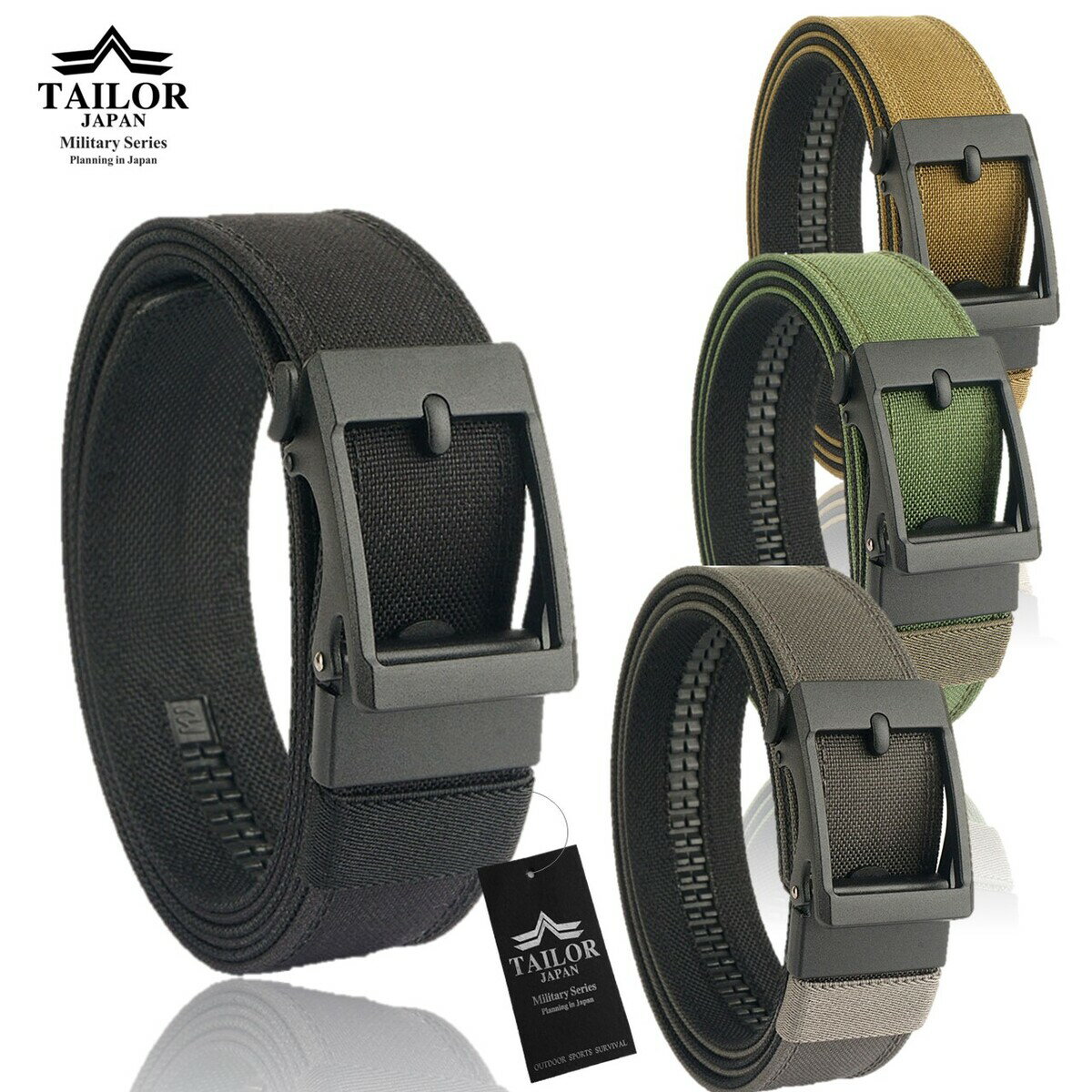 TAILOR JAPAN 新型 無段階調整ベルト オートロックベルト メンズベルト 作業用 メンズ サバゲー サバイバルゲーム 装備 サバゲー装備 SWAT 軽...