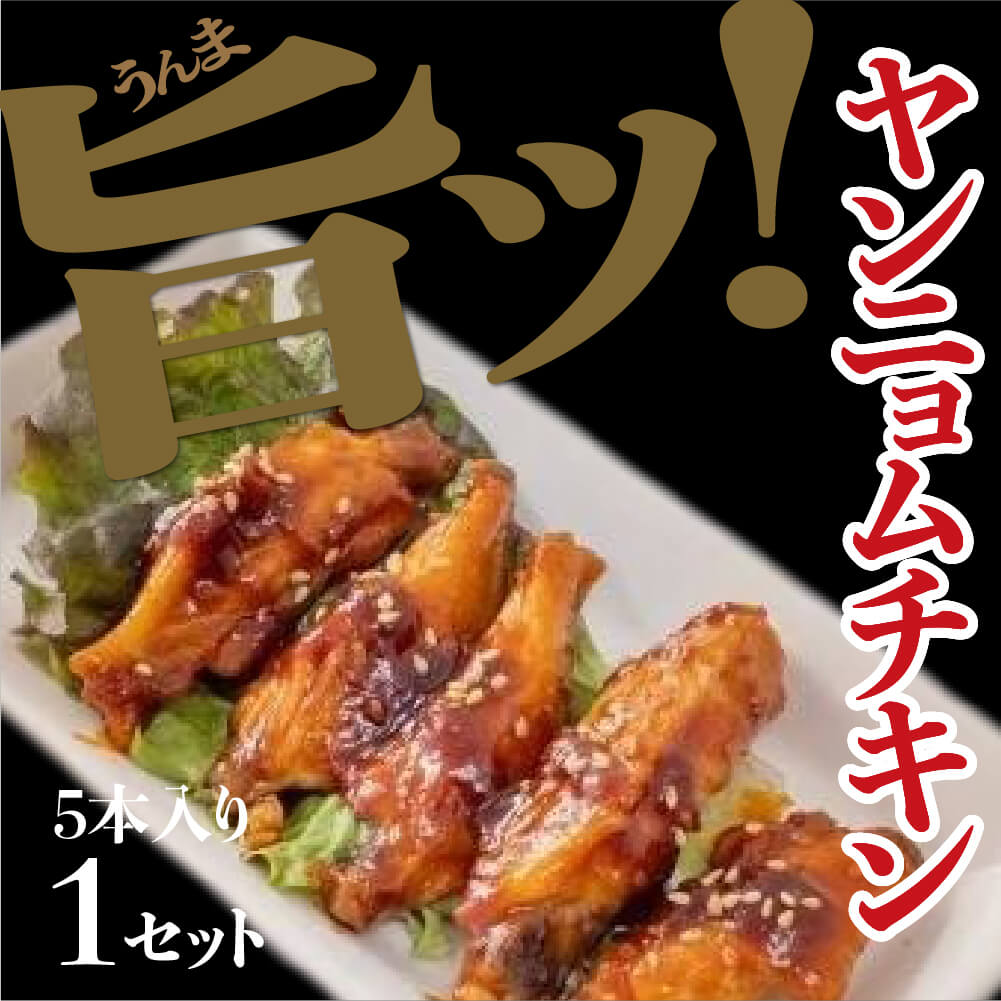 《自家製/冷凍》 ヤンニョムチキン　甘辛(ケチャップ味) 5本セット 韓国料理 令和の虎 お土産 セット お得 【済州島テールスープ楽天店】のサムネイル
