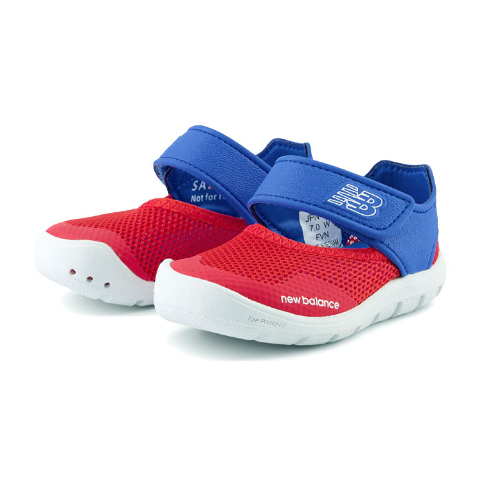 ニューバランス NB IO208【13.0～16.5cm】キッズ サンダル B2 ブルー レッド 青 赤 アクアシューズ 水陸両用 川 プール 海 メッシュシューズ 夏用 サンダル 子供靴 靴 アウトドア 送料無料