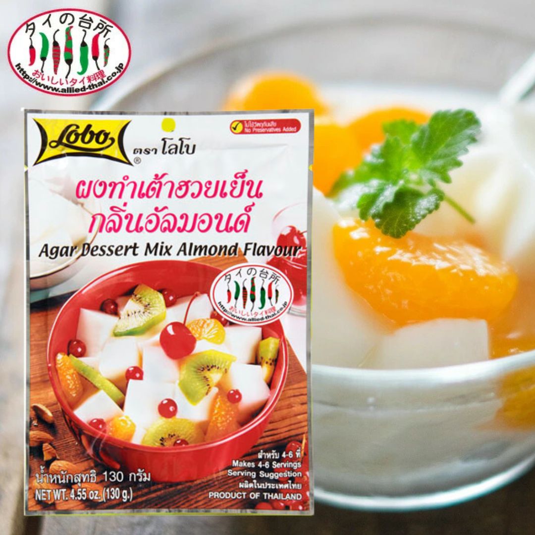 【訳あり大特価 賞味:25.11.29】ロボ 杏仁豆腐の素 130g タイの台所 アーモンドフレーバー 杏仁豆腐 簡単 手作り スイーツ 手作りキット 固め 中華