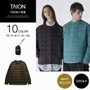 TAION（タイオン）ベーシック クルーネックポケット ダウンプルオーバー ユニセックス(TAION-100PB)