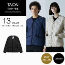 【公式】TAION（タイオン）シティ パイピングVネック ダウンカーディガン ユニセックス (TAION-101CI)