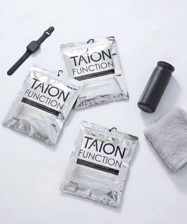 ［マラソン限定P5倍］【公式】TAION (タイオン) ファンクションT UV 接触冷感 抗菌 速乾 ストレッチ 微細通気孔クール Tシャツ-レギュラー メンズ レディース (TAION-TS01BS-RS-CL) 2