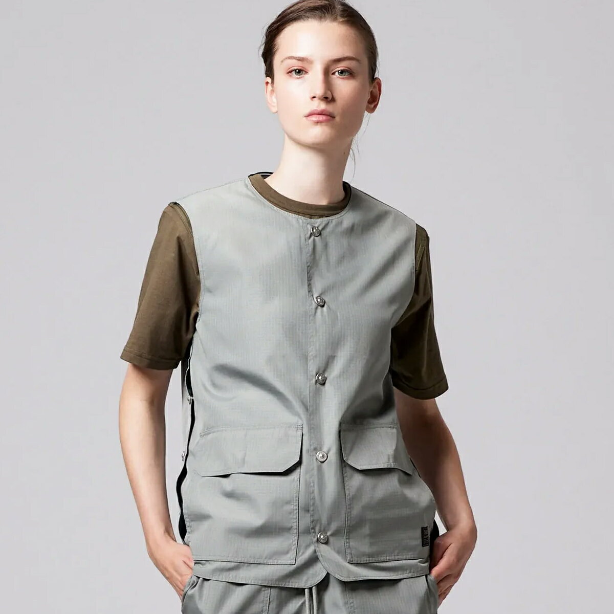 【公式】TAION (タイオン) ノンダウン ミリタリー リバーシブル クルーネック ベストメンズ レディース(TAION-R004BNDML-1)