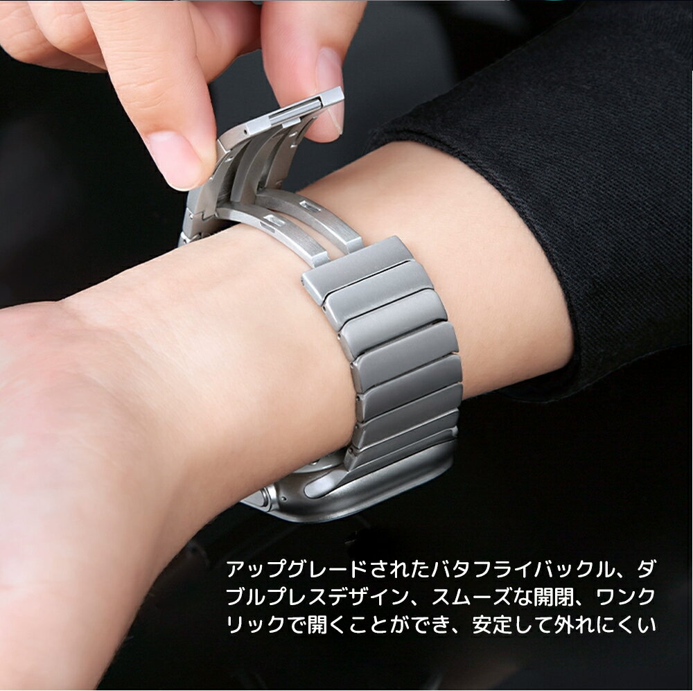 アップルウォッチ バンド アップルウォッチ ベルト ステンレス ベルト apple watch バンド 脱着簡単 バンド 男女兼用 watch バンド おしゃれ バンド 金属アレルギー対応 Apple Watchバンド ステンレススチール合金 高級感