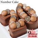 誕生日ケーキ アニバーサリーケーキ♪数字の形のケーキでお祝い☆ナンバーケーキ 9号 生チョコレートタイプ人気のナンバーケーキの生チョコタイプ!記念日やイベント お誕生日 記念日 還暦 メモリアルなどのお祝いに☆