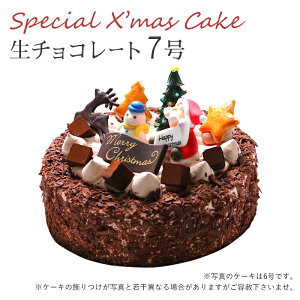 【特製 クリスマスケーキ 予約 2021】生チョコレートケーキ7号 直径21cmご予約受付中！クリスマス向け特製ケーキ★家族で、友達と、皆で♪