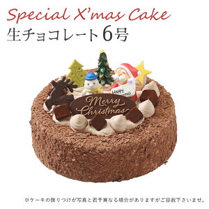 【特製 クリスマスケーキ 予約 2023】生チョコレートケーキ6号 直径18cmご予約受付中！クリスマス向け特製ケーキ★家族で、友達と、皆で♪