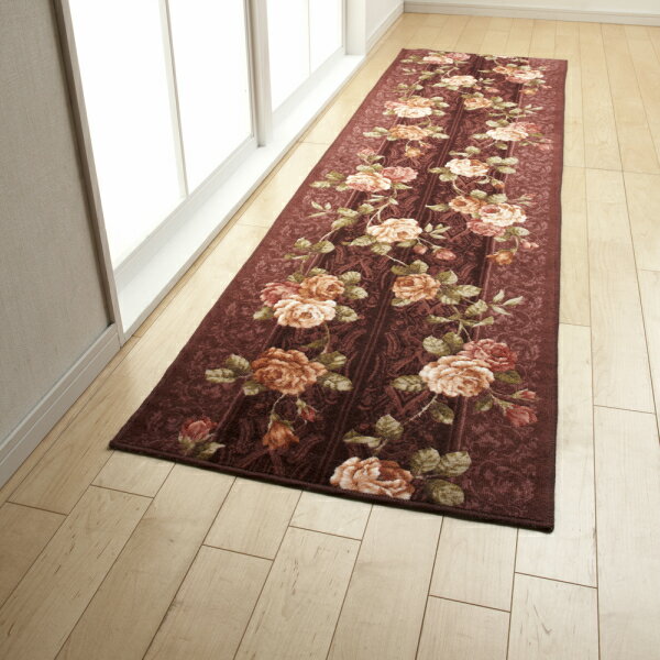 廊下 カーペット 幅65 長さ540 キッチンマット 日本製 約 65x540cm 洗える ウォッシャブル 滑り止め加工 マット SAN-AI 【ベルサイユ65×540】 [3]