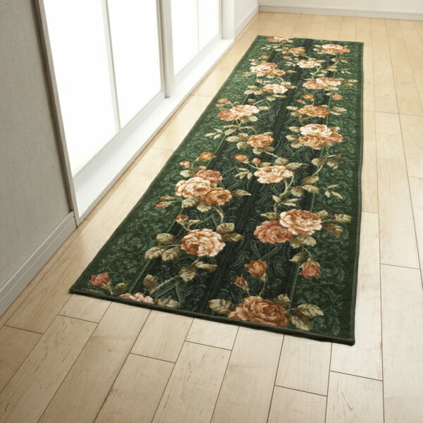 廊下 カーペット 幅65 長さ540 キッチンマット 日本製 約 65x540cm 洗える ウォッシャブル 滑り止め加工 マット SAN-AI 【ベルサイユ65×540】 [2]