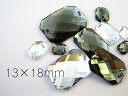 ◇。・ 縫いつけアクリルビジュー ・。◇エメラルドカット型13×18mm…5個セット