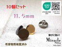 ◇薄型◇高光沢 裏足 シンプル メタル調 ボタン 【D】錆びに強い ミラクル メッキ エコテックス 取得(金属調・4色展開)11.5mm×10個セット日本製