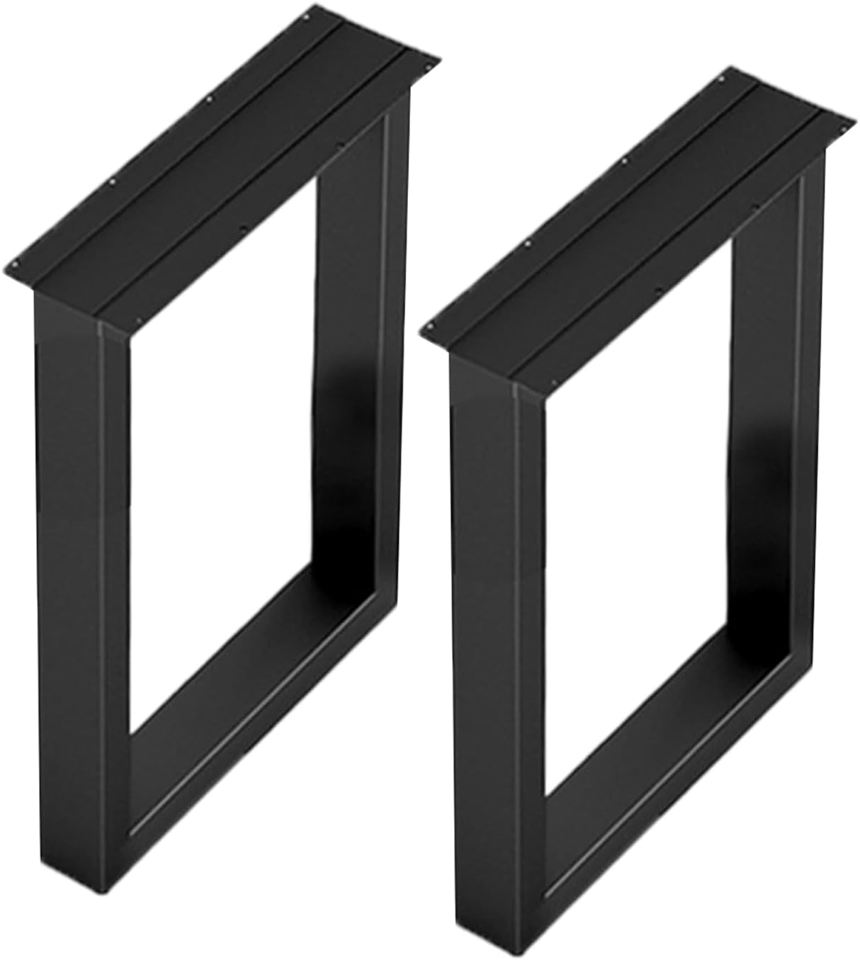 Rakuten - アイアンレッグ テーブル 脚 2本セット DIY 鉄脚 口型 アジャスター付き 安定性 耐荷重 家具脚 ダイニングテーブル デスク ローテーブル ベンチ用 パーツ ブラック (30*40cm / 30*70cm)