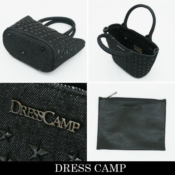 DRESSCAMP(ドレスキャンプ)トートバックブラック×ブラック×ミックスDSLS 0808S 09