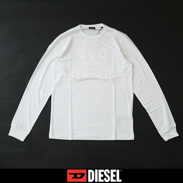 DIESEL(ディーゼル)ロングTシャツホワイト00S3A8 0CATM 100T-DIEGO-LS-A8 PULLOVER