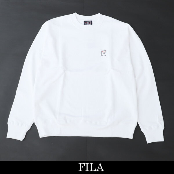 FILA(フィラ)トレーナーFILA HERITAGE フィラ ヘリテージ LOGO CREWNECK SWEAT SHIRT クルーネック スウェット トレーナーホワイトFM9772