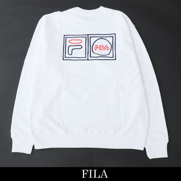 FILA(フィラ)トレーナーFILA HERITAGE フィラ ヘリテージ LOGO CREWNECK SWEAT SHIRT クルーネック スウェット トレーナーホワイトFM9772