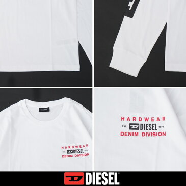 DIESEL(ディーゼル)ロングTシャツ長袖TシャツホワイトA00355 0AAXJT-DIEGOS-LS-K40