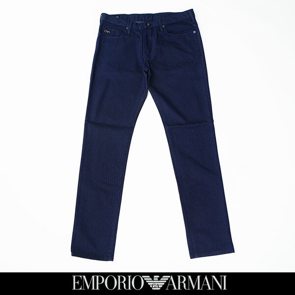 EMPORIO ARMANI(エンポリオアルマーニ)スリムフィットパンツ J06 糸染めテクスチャードファブリック製6H1J06 1N2NZ