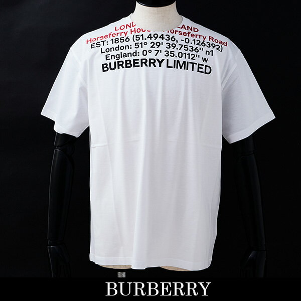 Burberry(バーバリー)半袖Tシャツホースフェリープリント コットン オーバーサイズTシャツホワイト4500620653 8048323