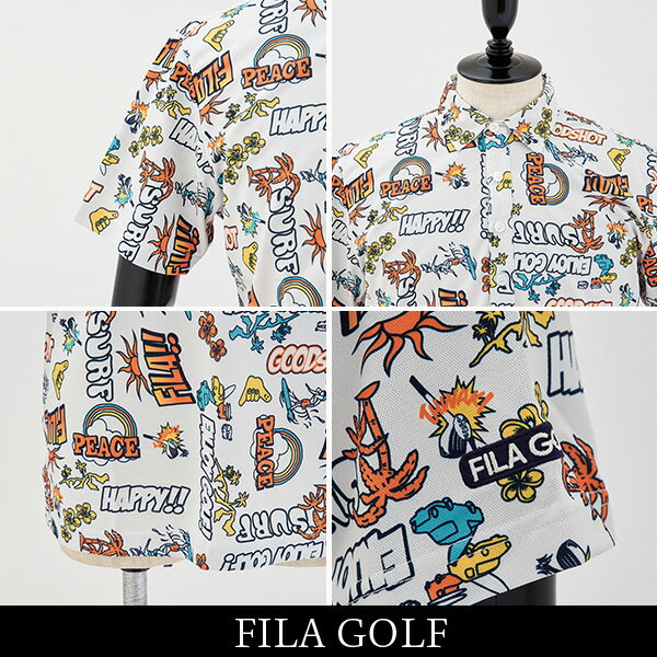 FILA GOLF(フィラゴルフ)半袖ポロシャツホワイト系742 611