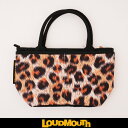 Loudmouth(ラウドマウス)トートバッグカートポーチ ホワイト×ベージュ×ブラックラウンドポーチ ファジーレオパード772 983(4)
