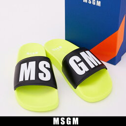 MSGM(エムエスジーエム)サンダルイエロー×ブラック3440MS209