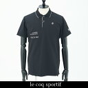 le coq GOLF(ルコックゴルフ)半袖ポロシャツブラックQGMVJA03