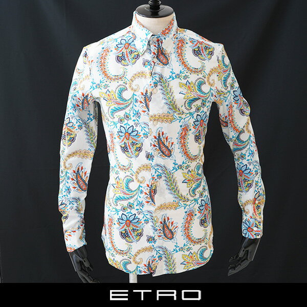 ETRO(エトロ)花柄シャツホワイト系1K964 4720 990