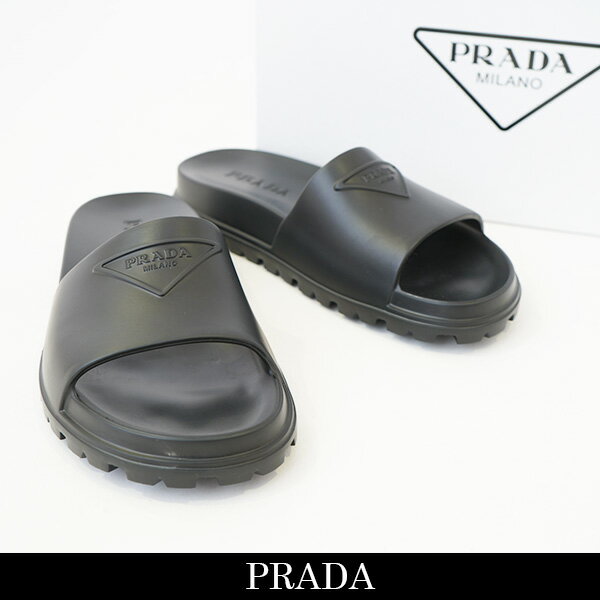 PRADA(プラダ)フラットサンダルブラック2X3085 3LKV F0002