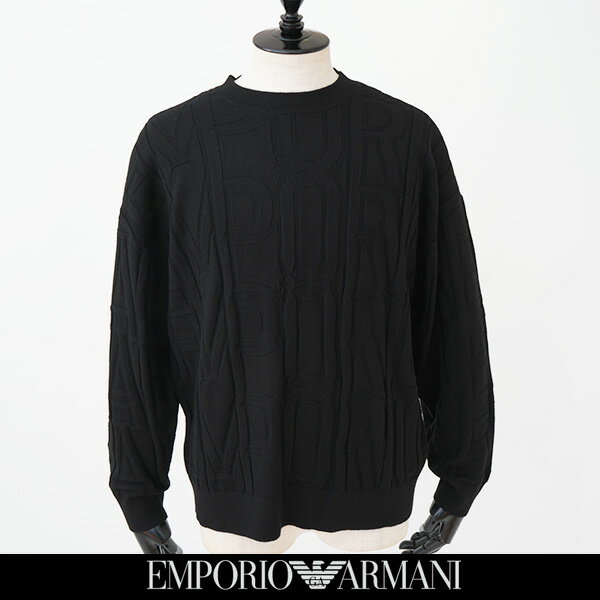 EMPORIO ARMANI（エンポリオ アルマーニ）クルーネックセーターブラック6R1MX4 1MFVZ