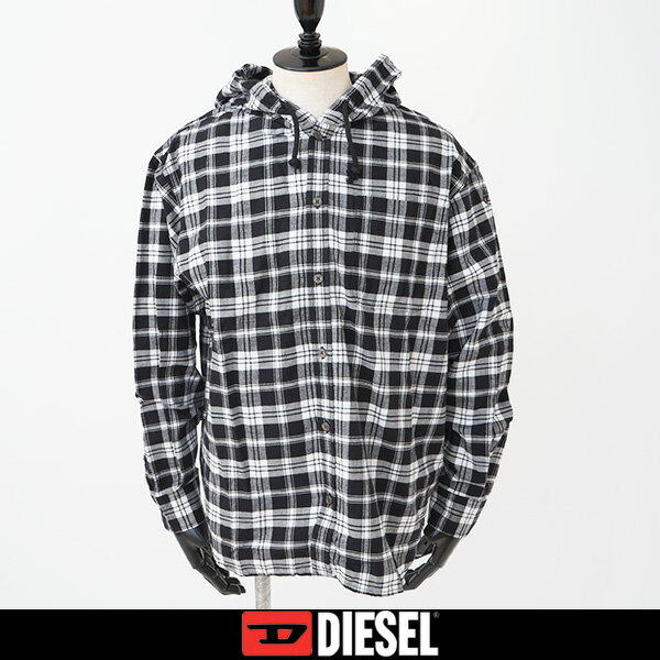 ☆商品詳細☆ ブランド DIESEL(ディーゼル） カラー ブラック系 素材 コットン 100% ☆サイズ寸法☆ サイズ 着丈 身幅 袖丈 肩幅 裄丈 44 74cm 67cm 61cm 51cm 86cm 46 78cm 71cm 62cm 54cm 89cm 50 84cm 76cm 66cm 58cm 95cmDIESEL(ディーゼル) カジュアルシャツ A10621 0SHAW