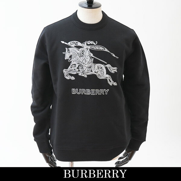 Burberry(バーバリー)トレーナーエンブロイダリー EKD コットン スウェットシャツブラック80727771