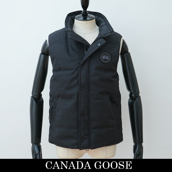 CANADA GOOSE(カナダグース)ウール素材ダウンベストチャコールグレー4151M1GARSON VEST WOOL