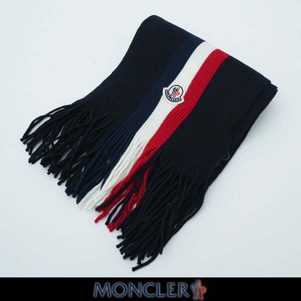 モンクレール MONCLER(モンクレール)ニットマフラーネイビーI2 091 3C00015 A9575