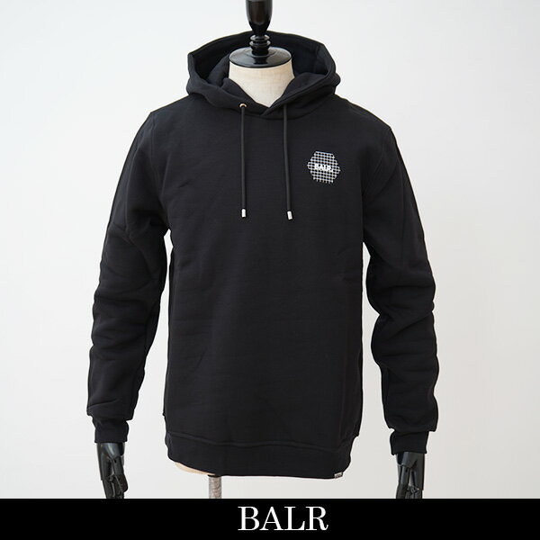 BALR(ボーラー)パーカーブラックB1261 1109 OLAF STRAIGHT H2S GOAL HOODIE