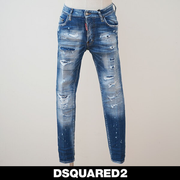 【国内正規品】DSQUARED2(ディースクエアード)ダメージ加工ジーンズSuper Twinky JeansS74LB1440