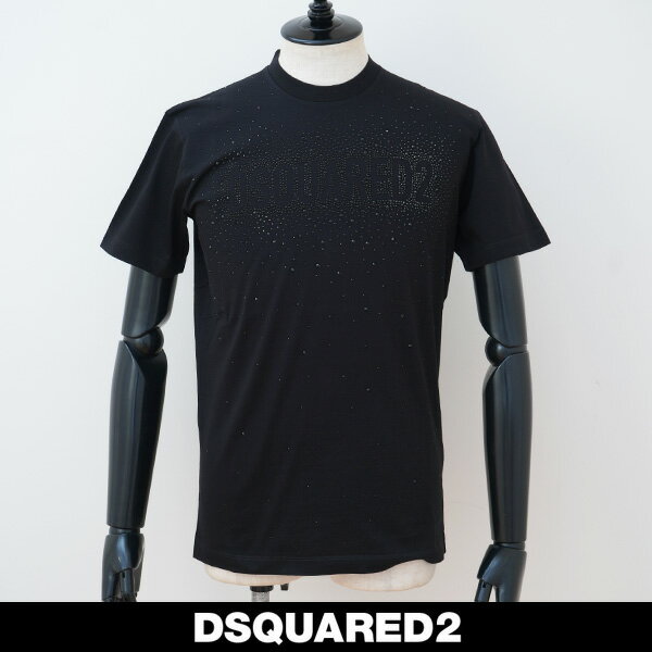 Dsquared(ディースクエアード)半袖TシャツCRYSTALS COOL FIT T-SHIRTブラックS71GD1397 S23009