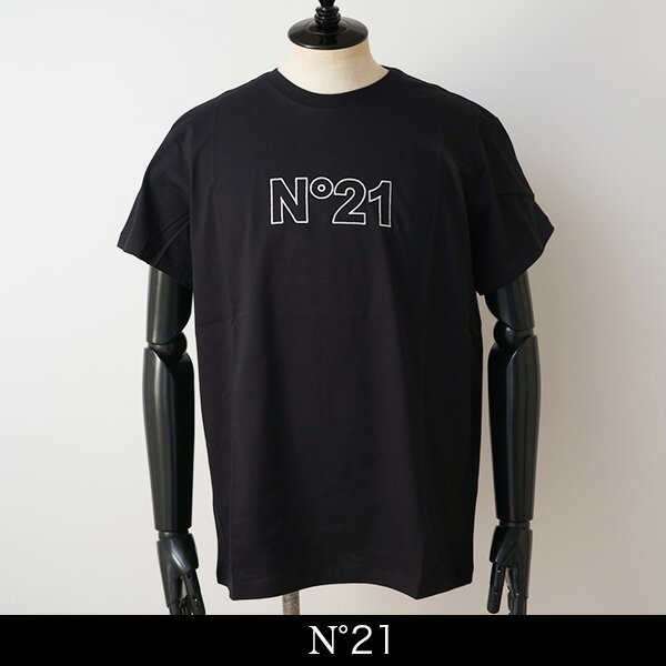 n°21 (ヌメロヴェントゥーノ)半袖Tシャツブラック25SU F062 4157