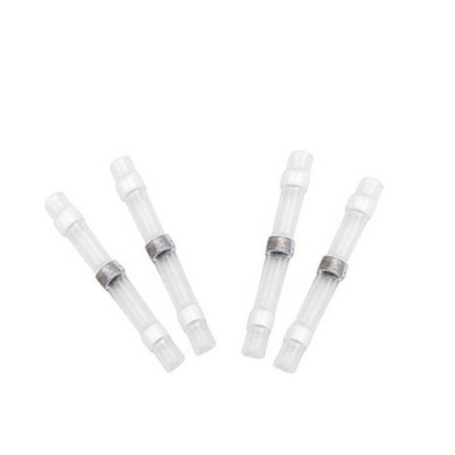 TaiSeiDC 防水はんだスリーブ 100個入り 白 熱収縮チューブ 半田スリーブ 熱収縮連結コネクター サイズ1.7mm