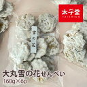 太子堂 だんらん 雪の花せんべい 160g×6パック【送料無料】定番の美味さ 3時のおやつ 砂糖がけ煎餅 ロングセラー商品 箱買い