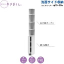 サニタリーすきまくん 幅15-30 奥行42cm/52cm 洗面収納棚 洗面サイド収納 2RTL