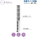 サニタリーすきまくん 幅31〜45 奥行42cm/52cm 洗面収納棚 洗面サイド収納 2RTL(3)