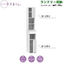 サニタリーすきまくん 幅41〜55 奥行32cm/42cm/52cm 洗面収納棚 ランドリー収納 TTR