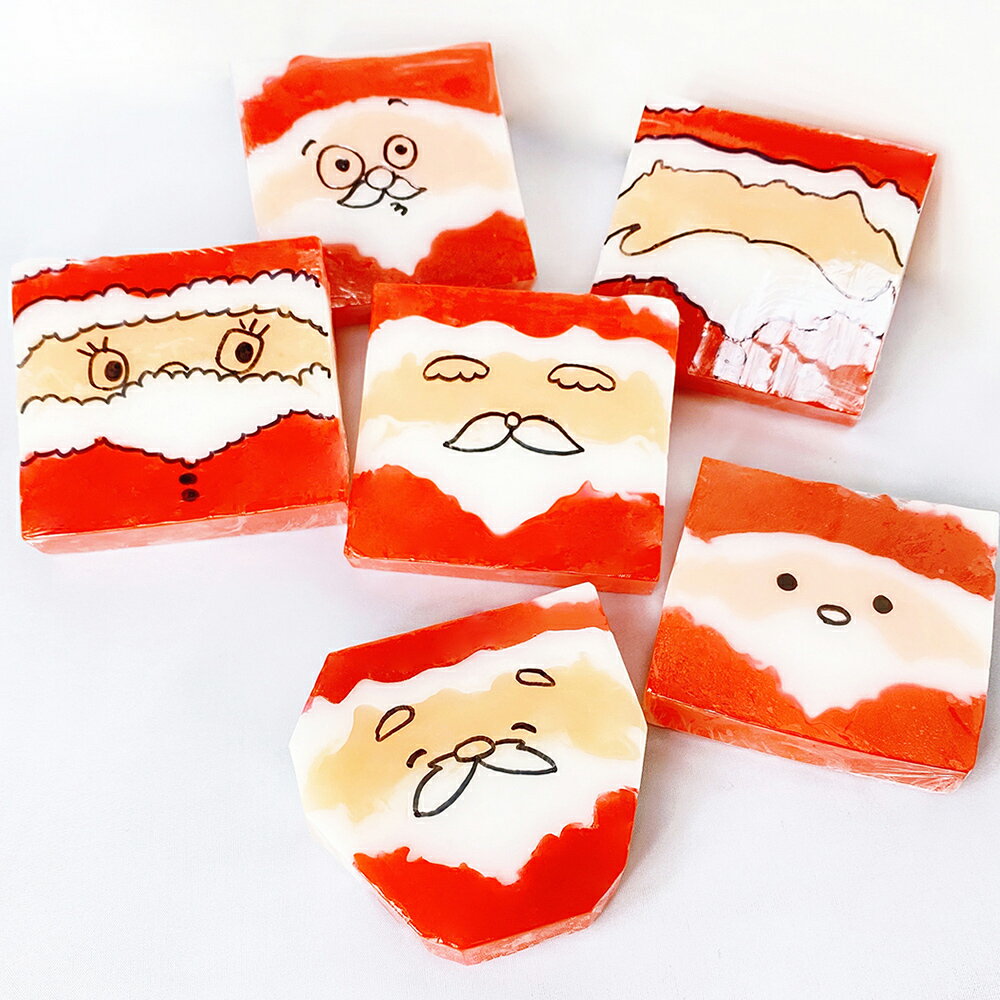 手数料無料 サンタクロース 手作り石鹸 ハンドメイド キット クラフトキット 手作り クリスマス プレゼント 製作 材料セット 季節のオリジナル 手作り石けん 手作りキット サンタセット プレゼント交換 材料 作り方説明書 付 動画もあります メール便で送料無料 子供