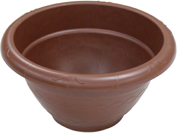 【国産】ボールプランター 300　ブラウン　寄せ植え（直径）315mm（高さ）167mm（容量)4L　園芸用品　プラスチック製　植木鉢　丸型